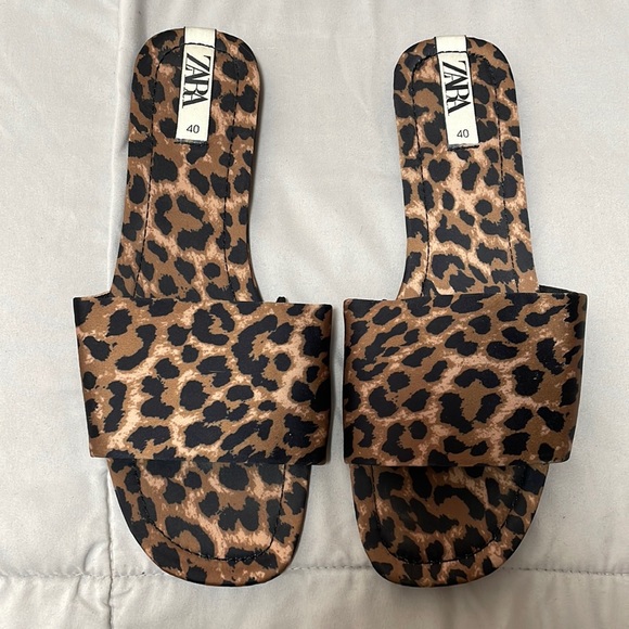 Zara leopard slides size 40 - Picture 1 of 10